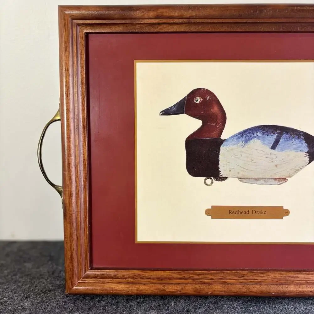 Vintage Pimpernel Redhead Drake Duck Decoy Serving Tray